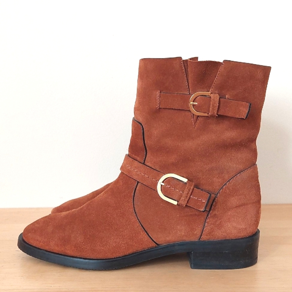 Stuart Weitzman Brown Suede Ankle Boots